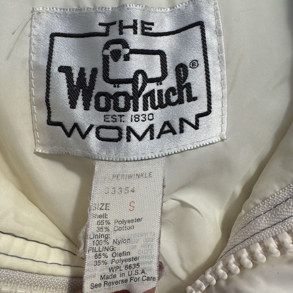 Vtg Woolrich Women’s Jacket Blue Full Zip Out Door Ski Winter Sz Small - Picture 6 of 15